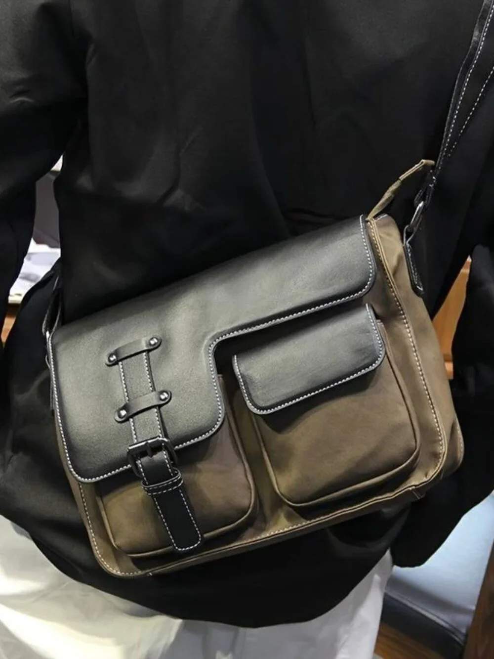 Vintage Messenger Bag Retro Crossbody Shoulder Bag